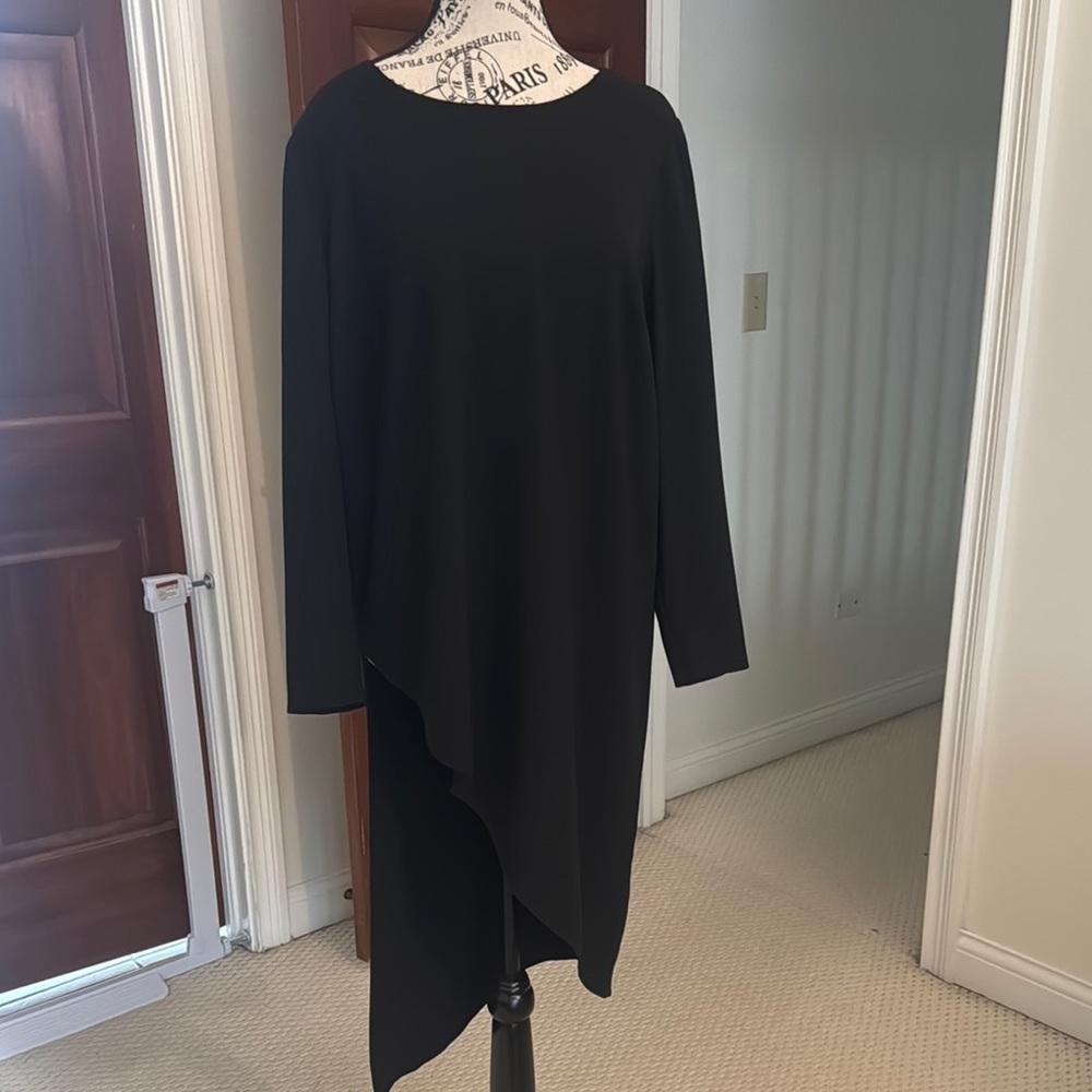 Alfani Black Asymmetrical High-Low Top